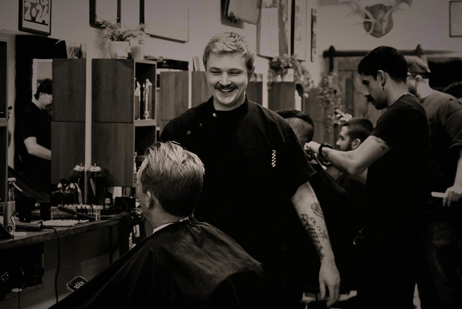Collin Wier at work — APX Barber Co.