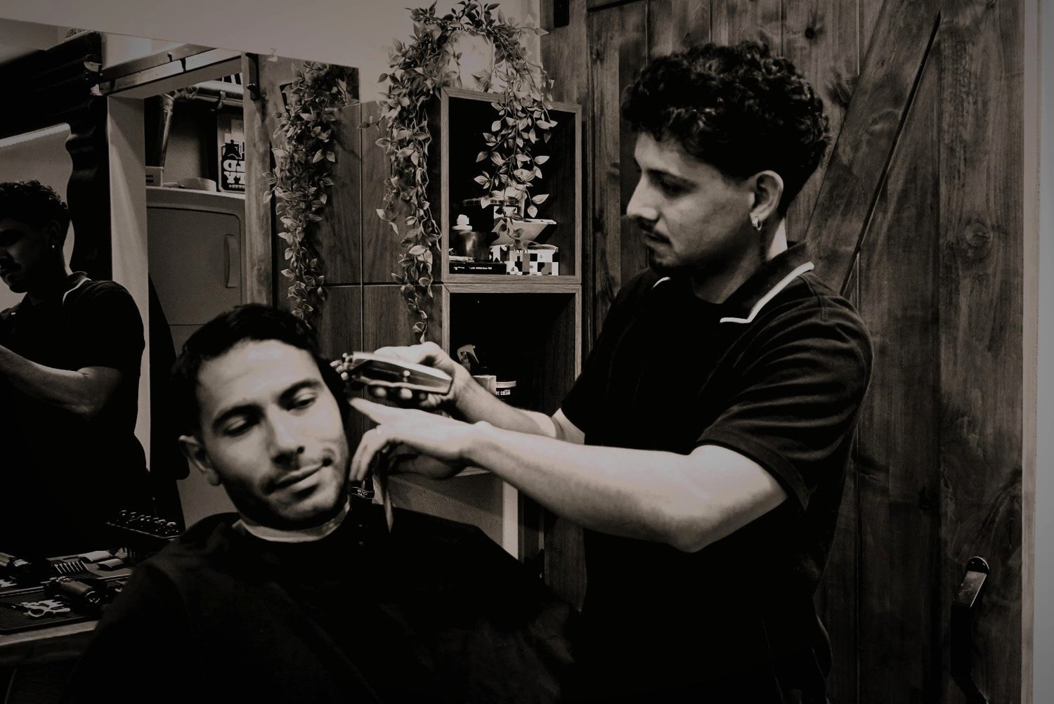 Nick Callahan at work — APX Barber Co.